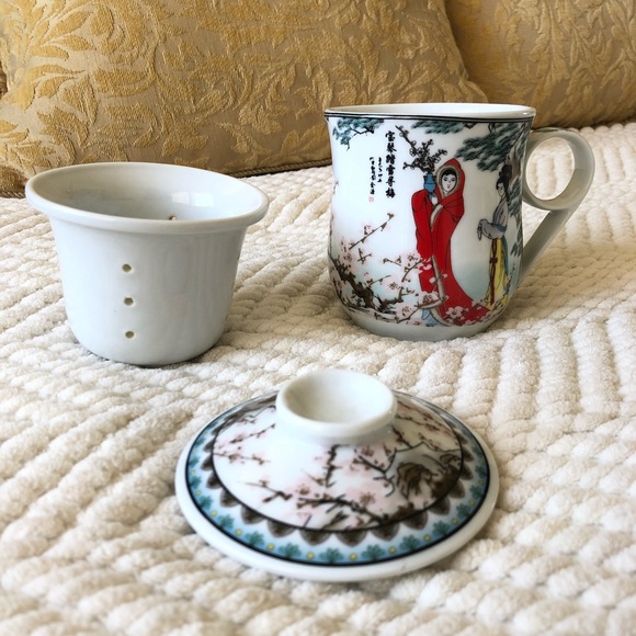 Dining Asian Japanese Geisha Inspired Tea Cup Set Poshmark